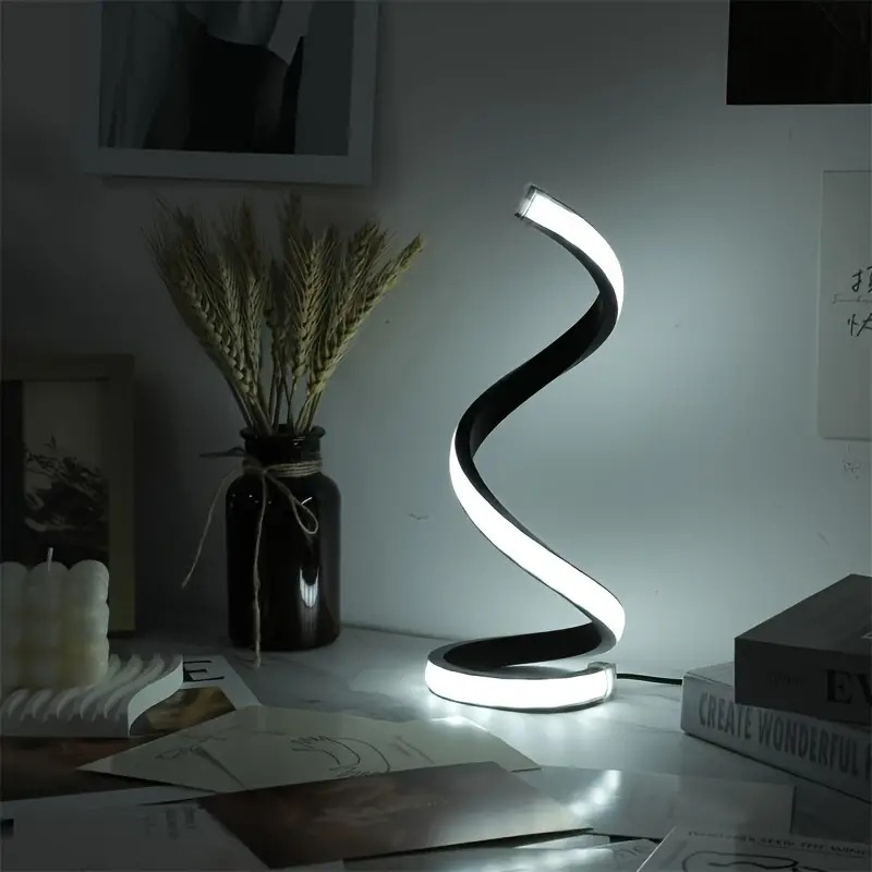 Noir Spiral Table Lamp