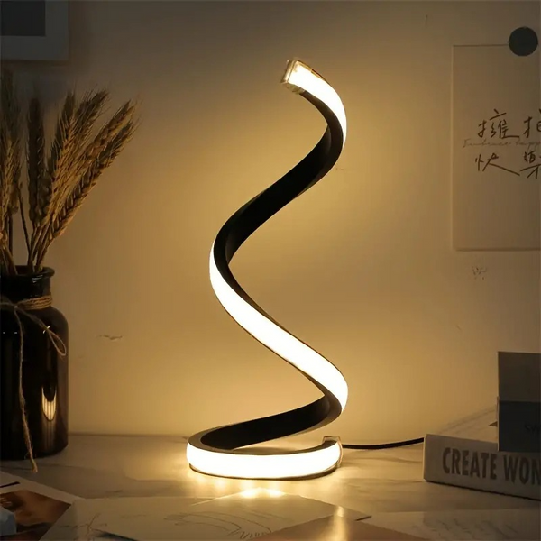 Noir Spiral Table Lamp