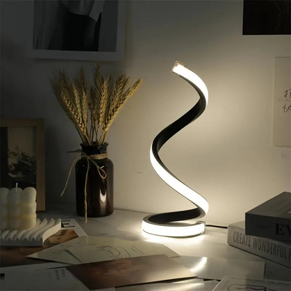 Noir Spiral Table Lamp