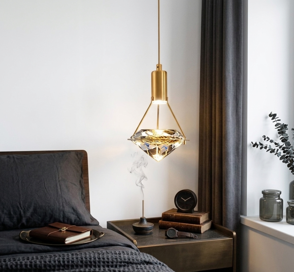 Luxe Crystal Drop Pendant