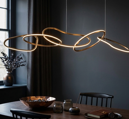 Flowline Gold Pendant