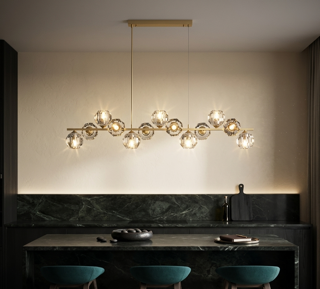 Luma Crystal Linear Chandelier