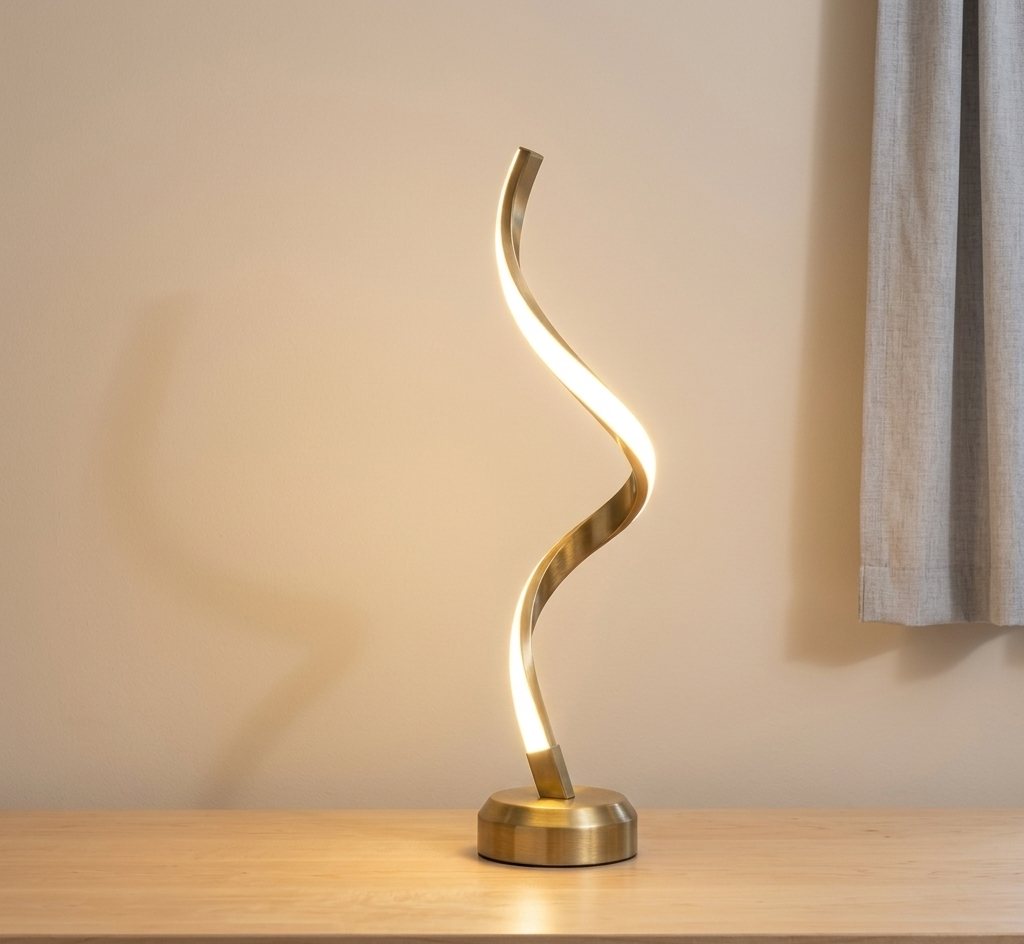 Lume Wood Spiral Lamp