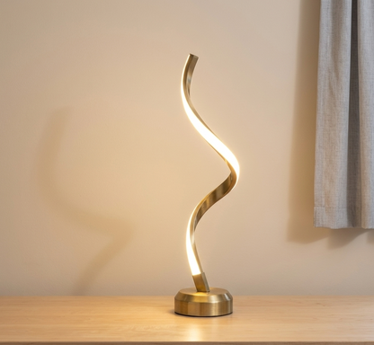 Lume Wood Spiral Lamp