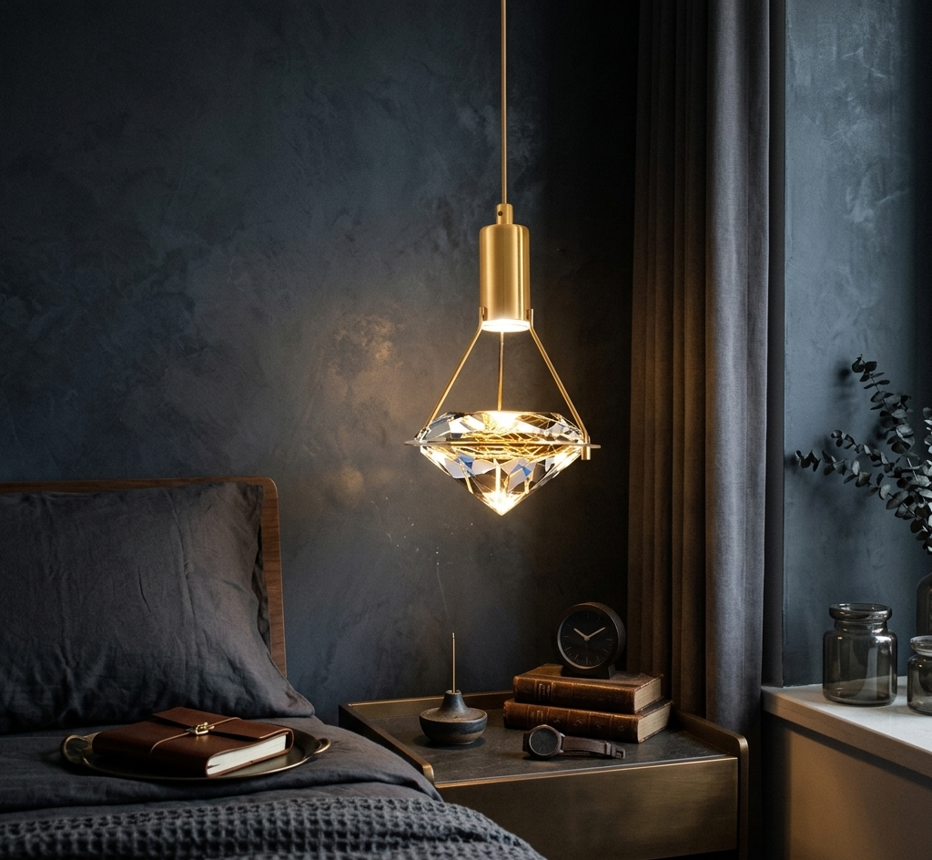 Luxe Crystal Drop Pendant