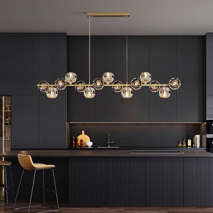 Luma Crystal Linear Chandelier